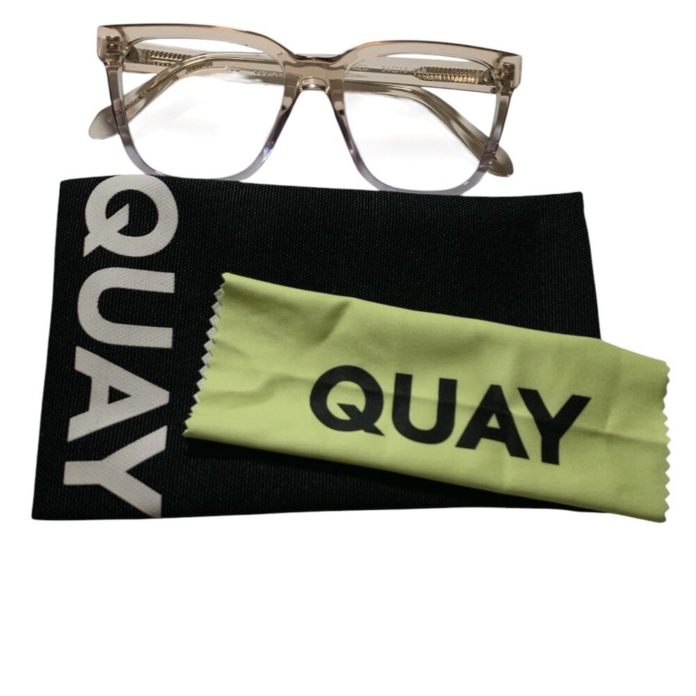 Quay Australia WIRED BLUE LIGHT Square Clear Eyeglasses 126 COL.839 NEW